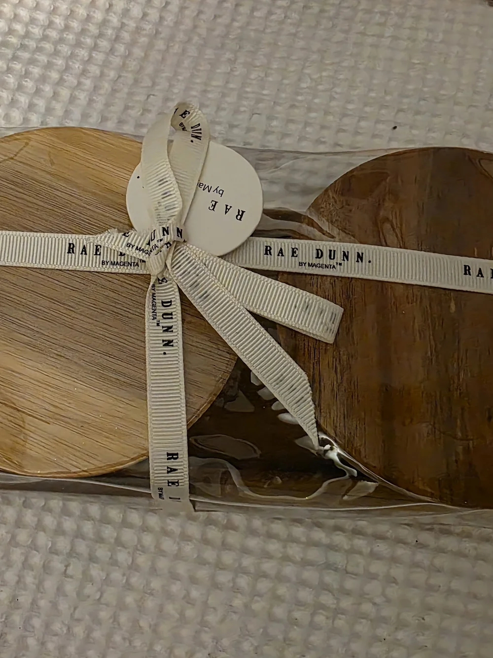 Rae Dunn Black & Wood Serving Tray - Decorative Home Organizer
